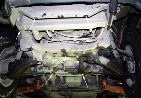 Motor en Radiator Beschermplaat voor Toyota Land Cruiser J100