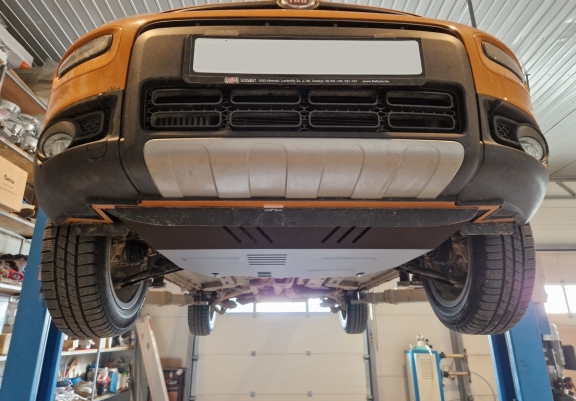 Motor, Versnellingsbak en Radiator Beschermplaat voor Fiat Panda 4x2